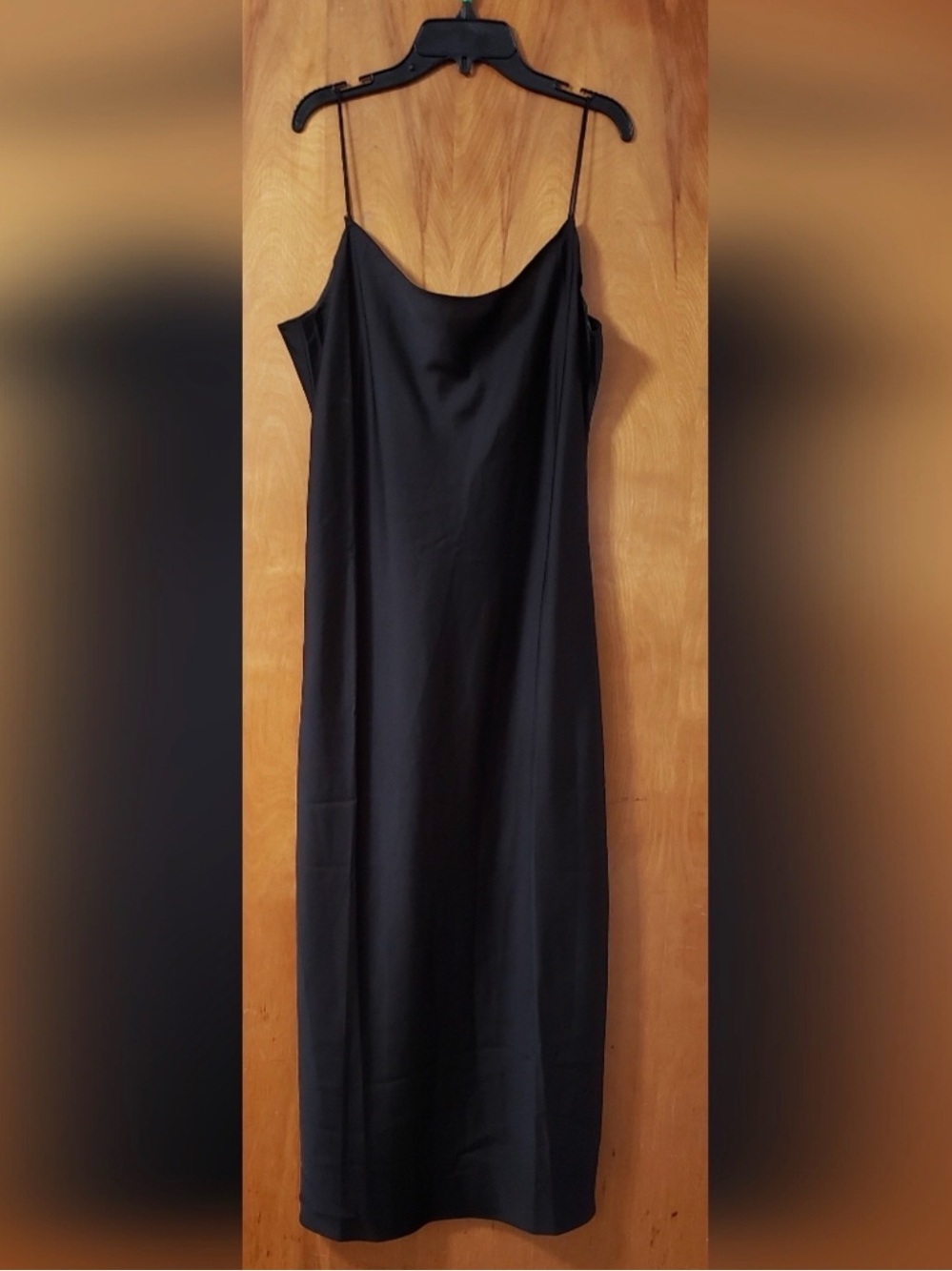 J. Crew Gwyneth Black Slip Midi Dress